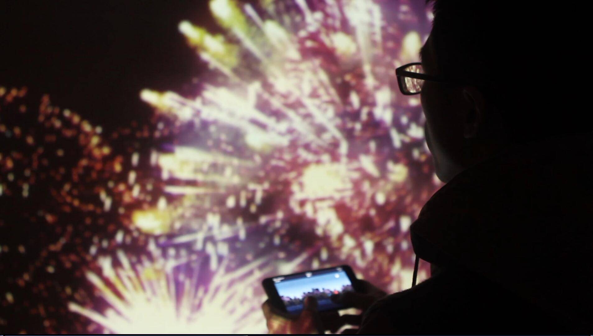 电子烟花fireworks-互动装置