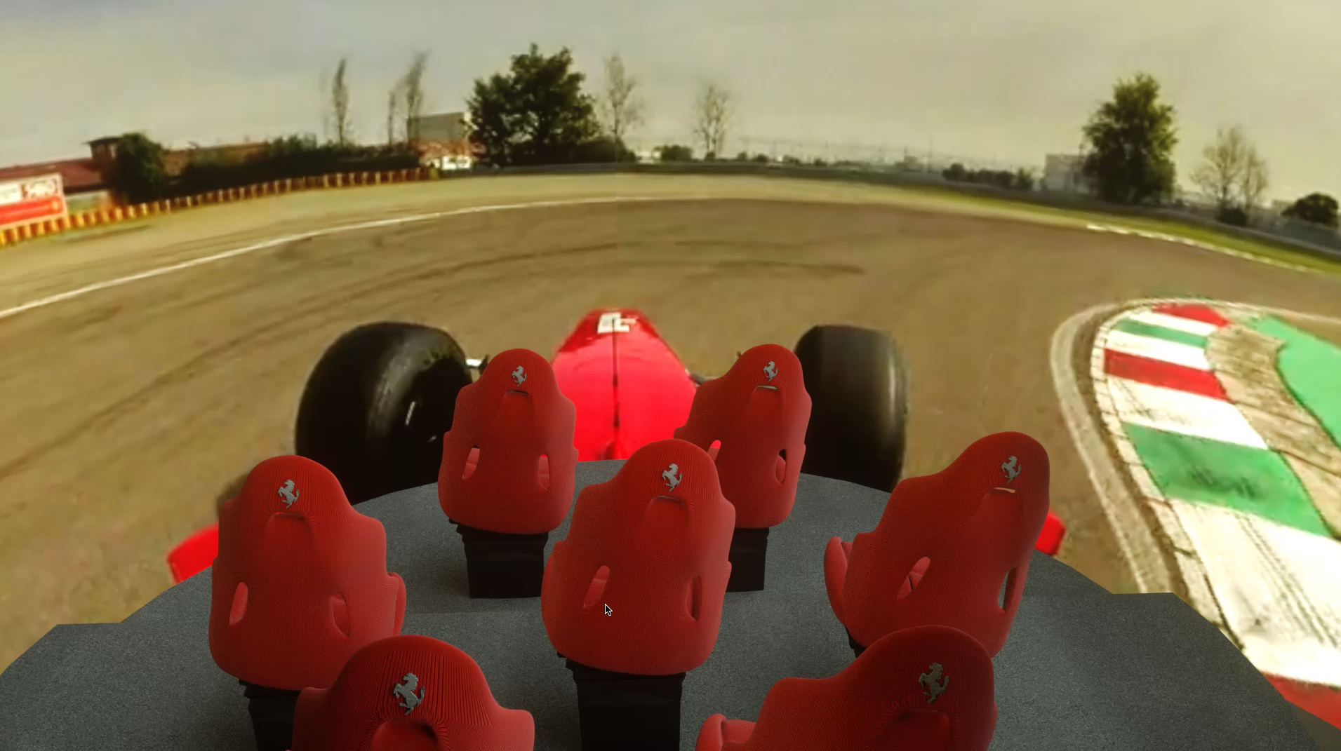 Virtual Reality 4D Dôme - Shared amplified VR Experience Formula 1 Ferrari - Circo de Bakuza