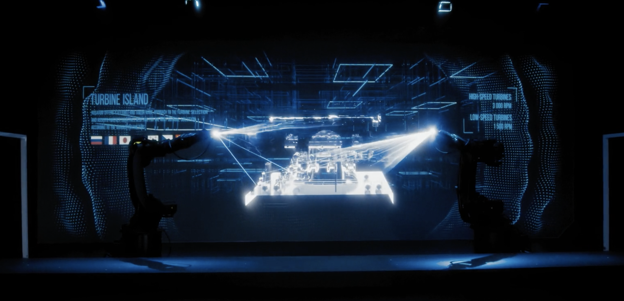 ROSATOM kinetic audiovisual installation