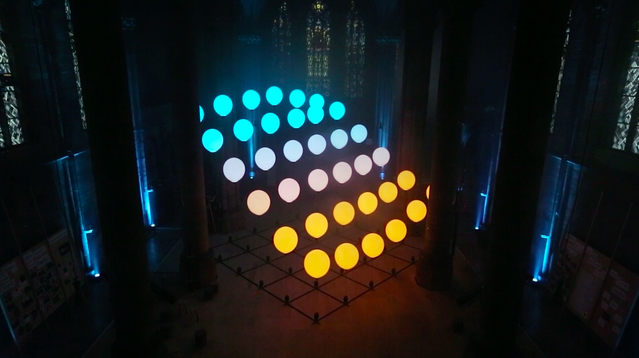 ELECTRIC MOONS - kinetic light installation by Christopher Bauder