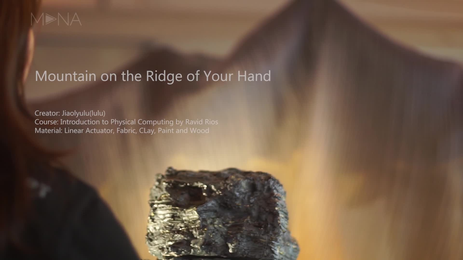 Mountain on the ridge of your hand