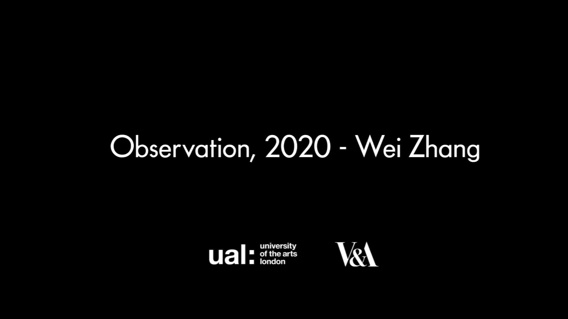 Observation 《观察》交互艺术装置，2020, V&A美术馆，UK