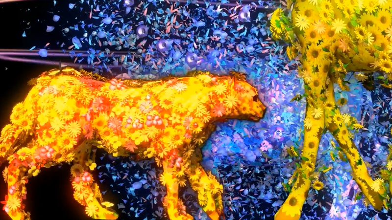 魔幻动物墙-与繁花共生的动物，与大自然浪漫的邂逅