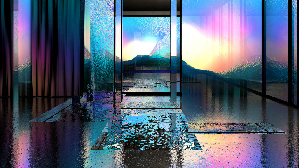 Sabrina Ratt&eacute;, Alpenglow, 2018, impression jet d&rsquo;encre & projection, 115 x 150 cm, Court. galerie Ellephant, Montr&eacute;al et galerie Charlot, Paris