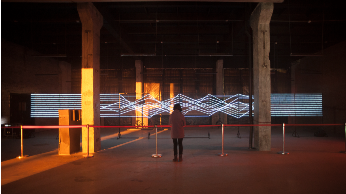 'Powerline' audio reactive installation
