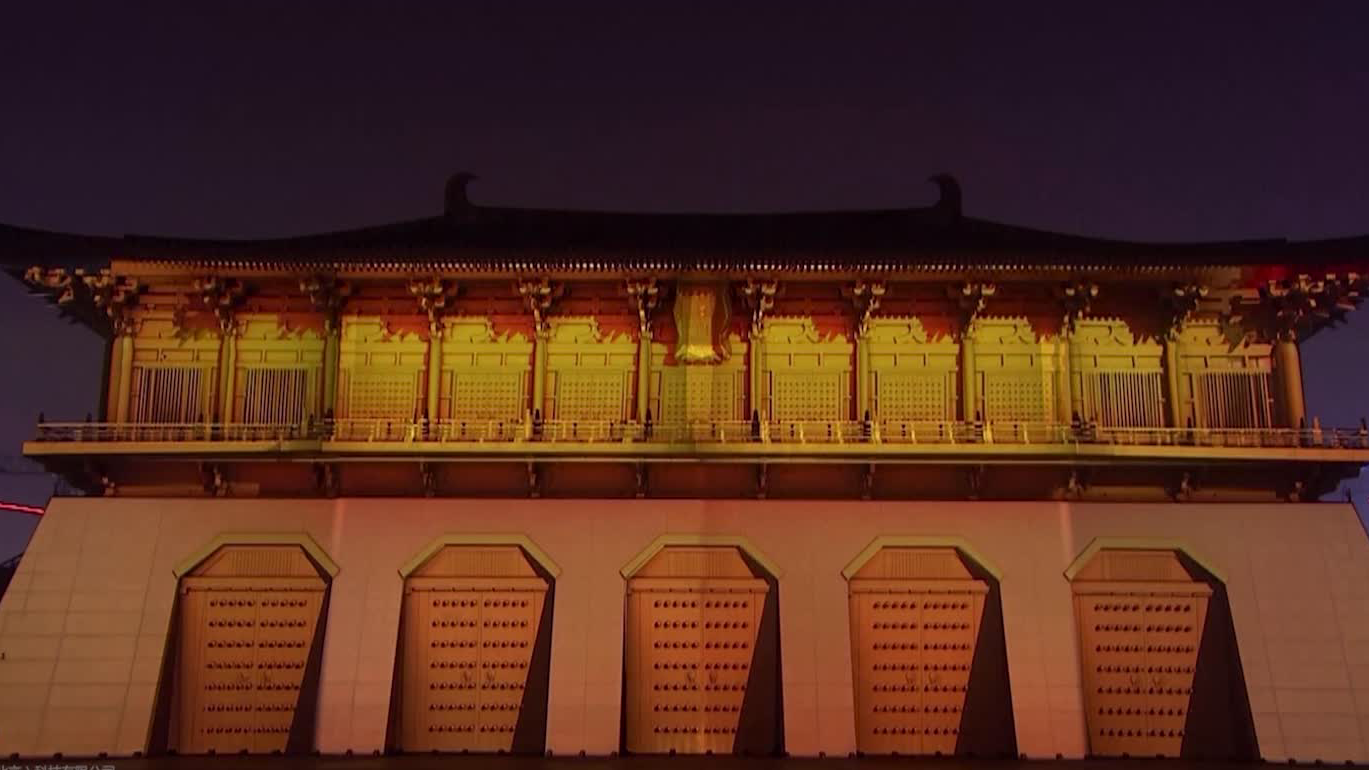 西安大明宫3dmapping建筑光影秀