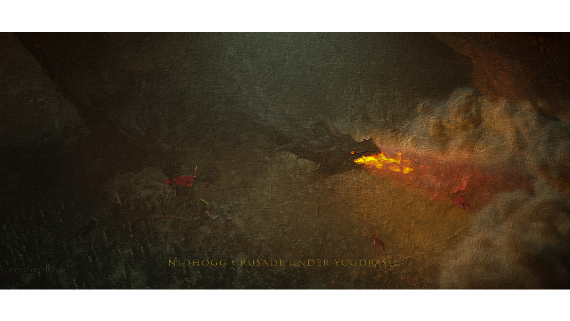 Nidhogg Crusade under Yggdrasil [Digital Oil Painting]