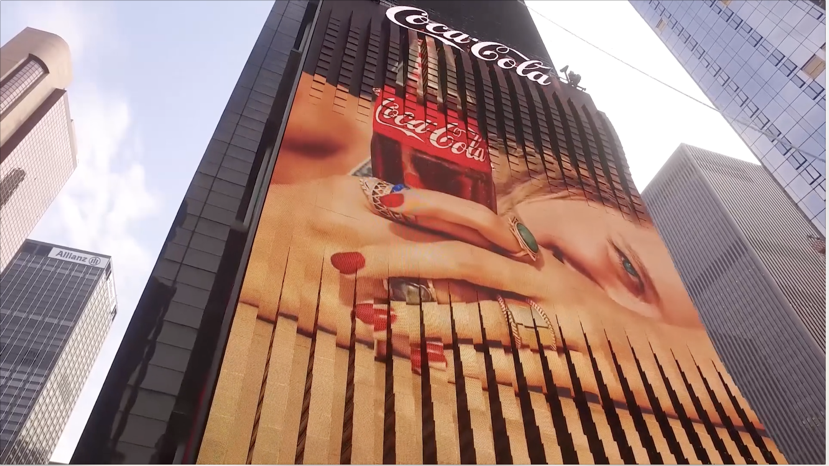 The official launch of the Coca-Cola adv