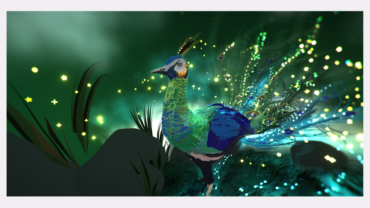 VR Virtual Painting-Meet·Green Peacock