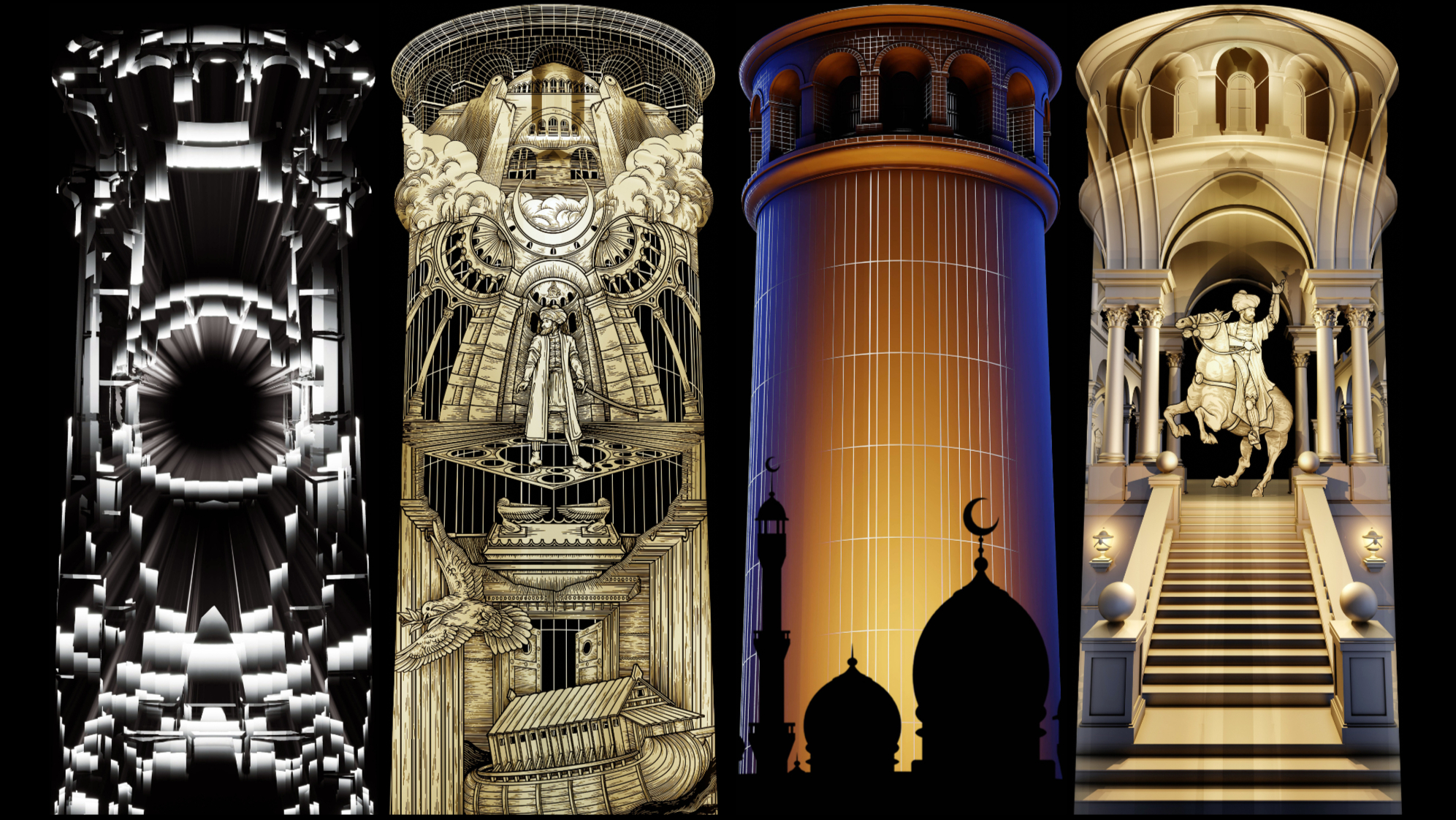 Antaless Visual Design Video Projection Mapping "GALATA TOWER"