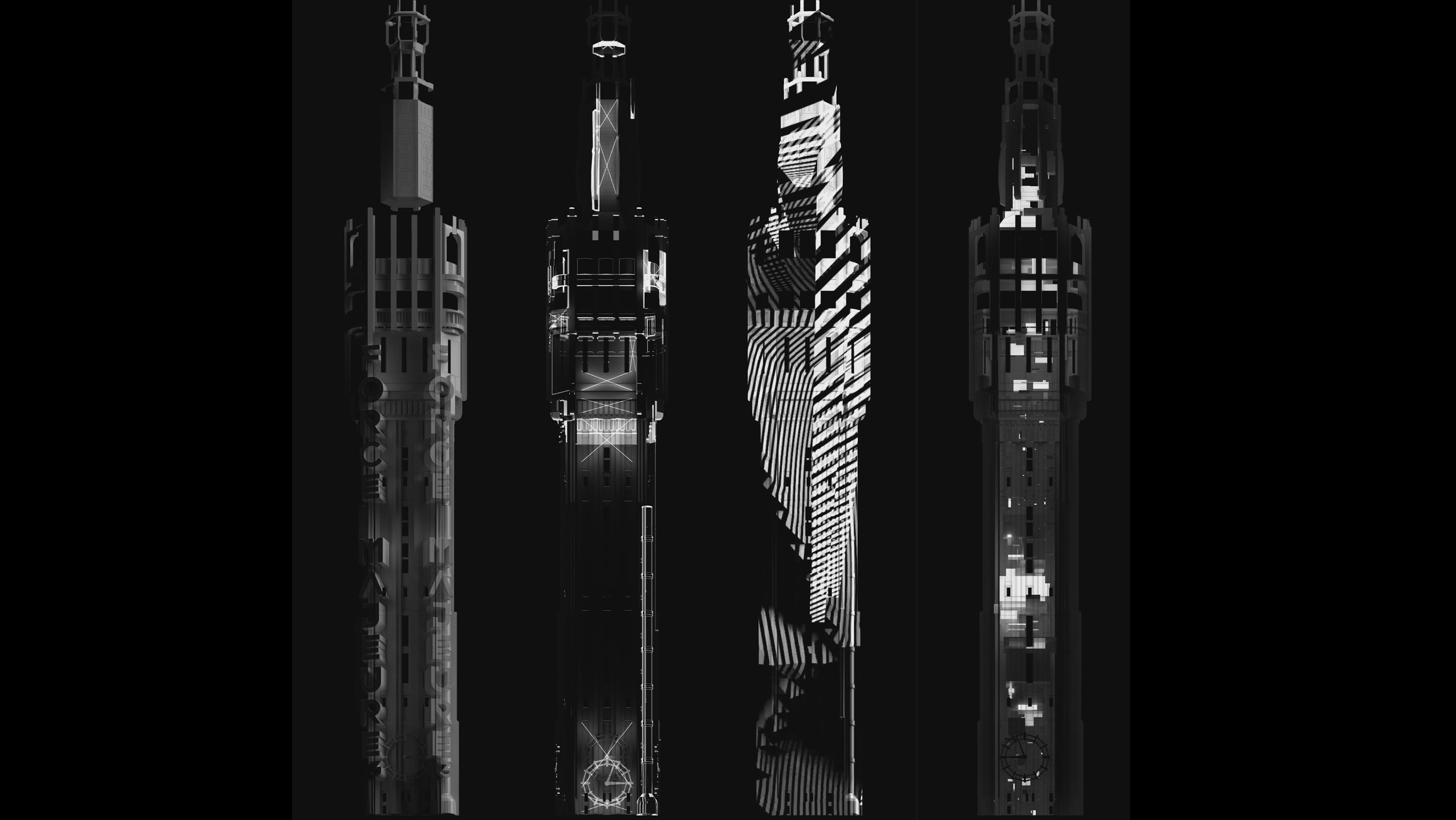 FORCE MAJEUERE³ - audiovisual videomapping @ Beffroi, Lille, France