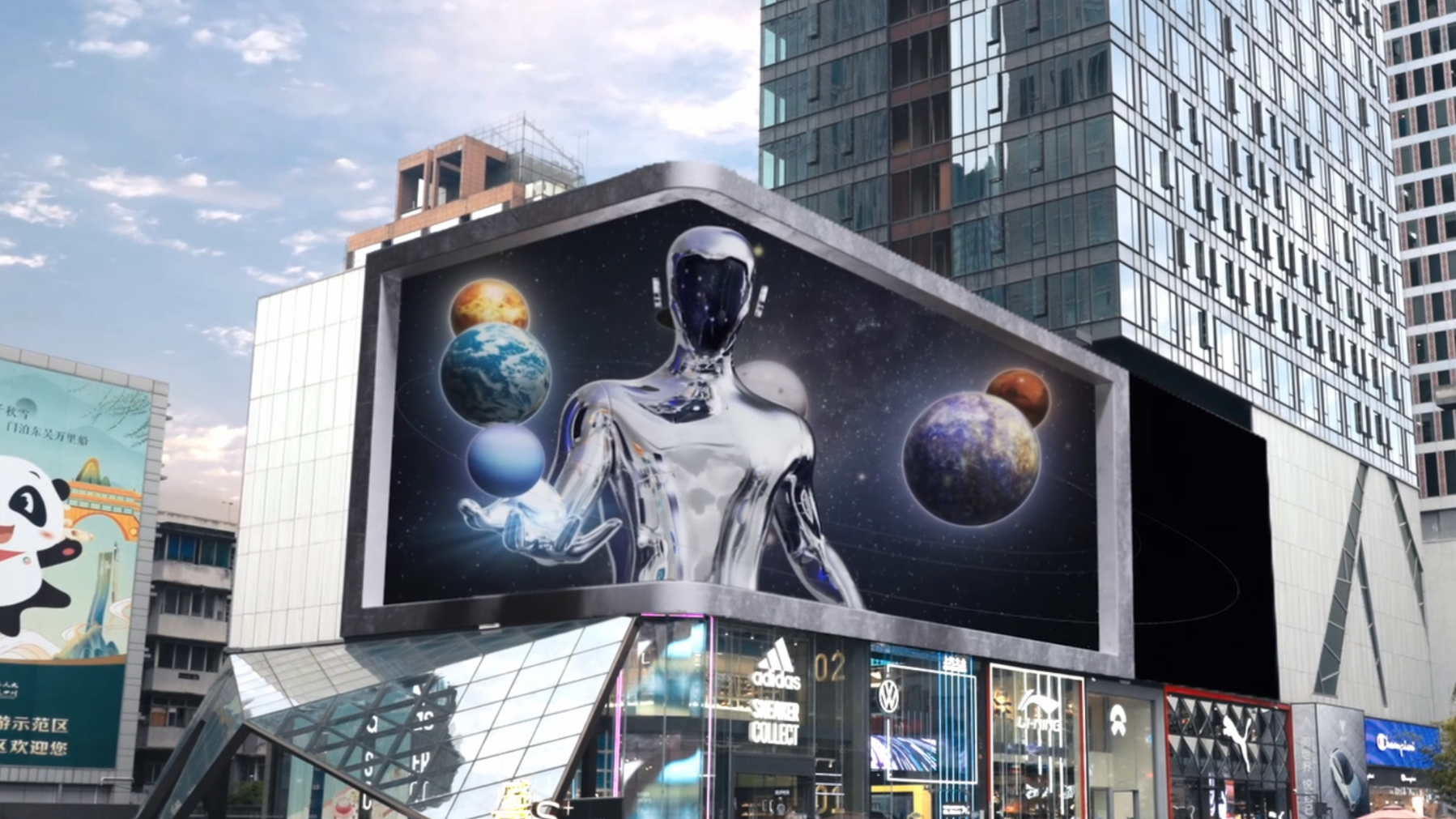 裸眼3D丨成都太古里惊现3D巨人