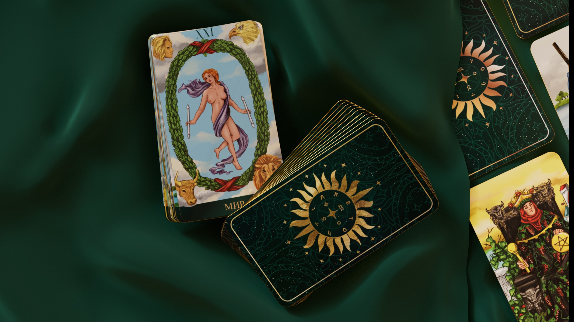 3D Motion design video for premium deck of Tarot cards