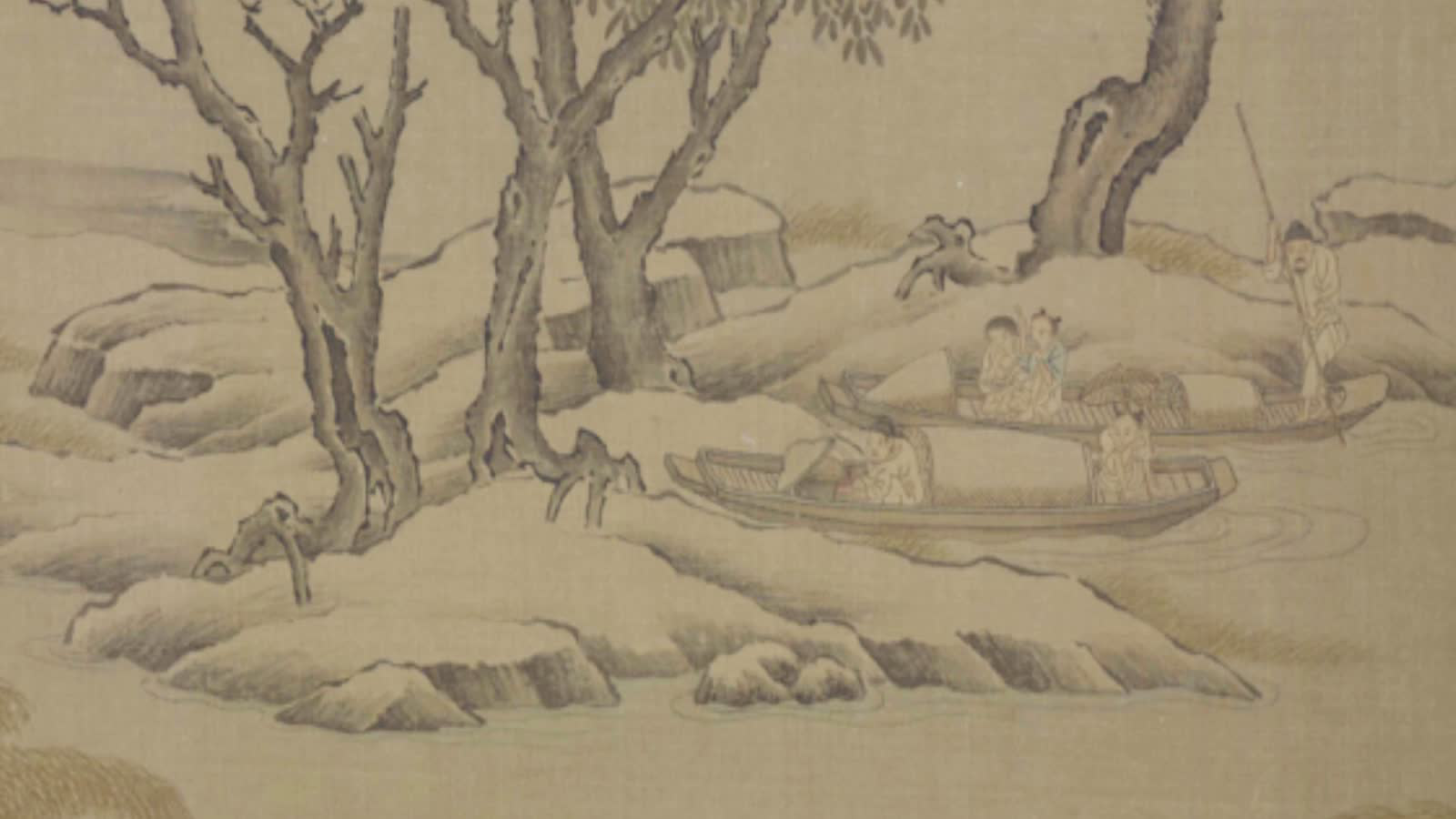 宋【佚名】雪渔图卷（卷心1）