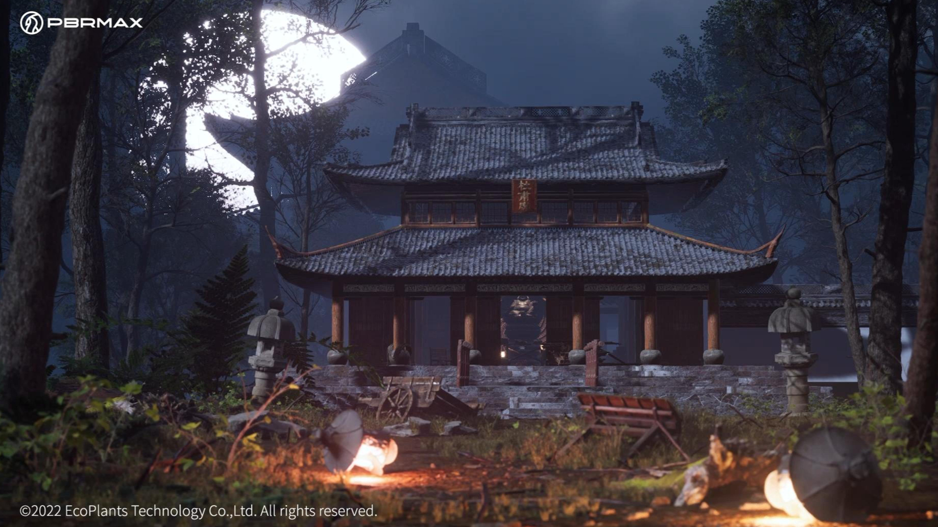 PBRMAX用户作品赏析丨致敬历史丨记忆建筑杜甫庙3D重现丨文化场景渲染
