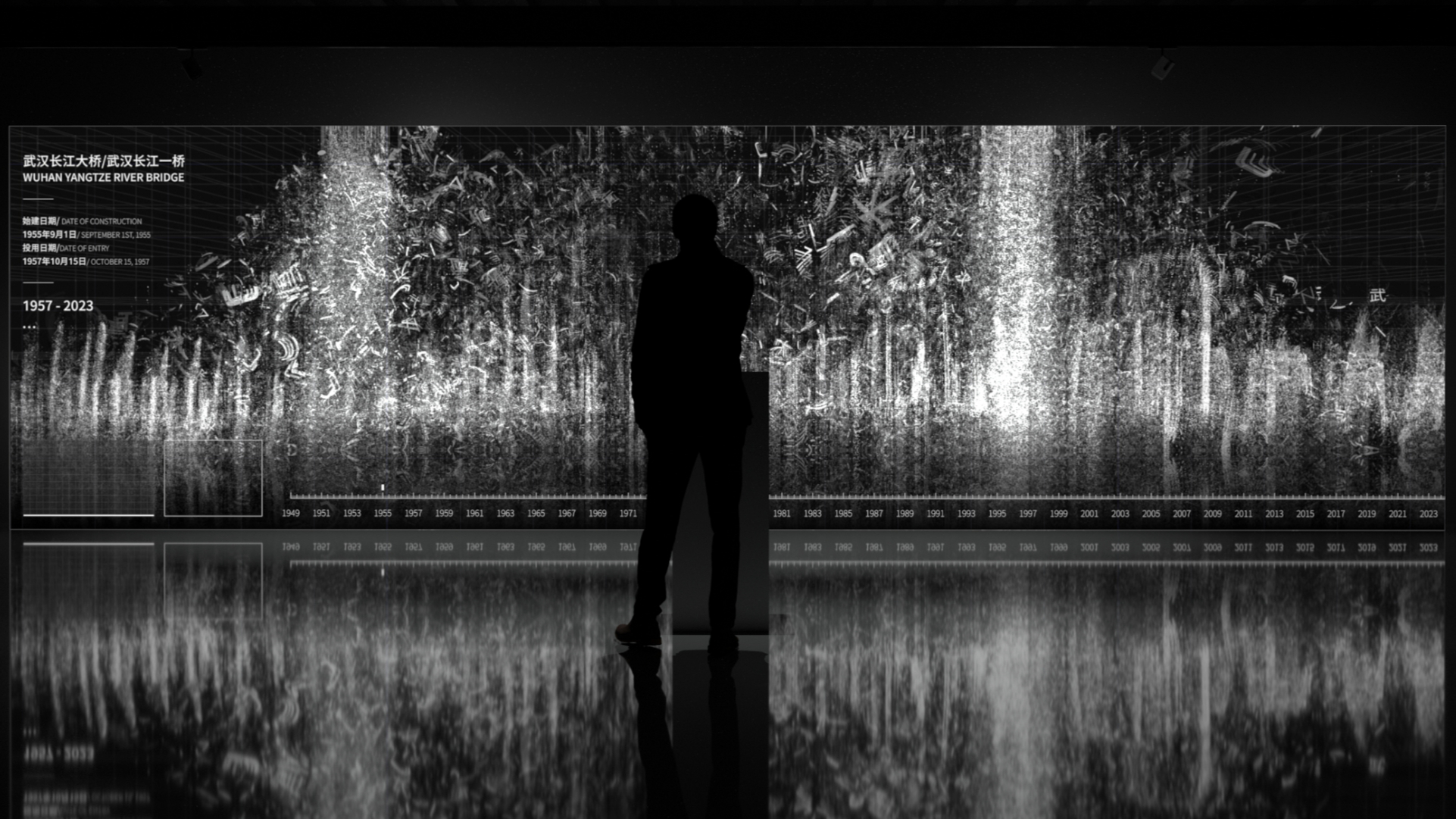 New media video installation works - 《Bridge》