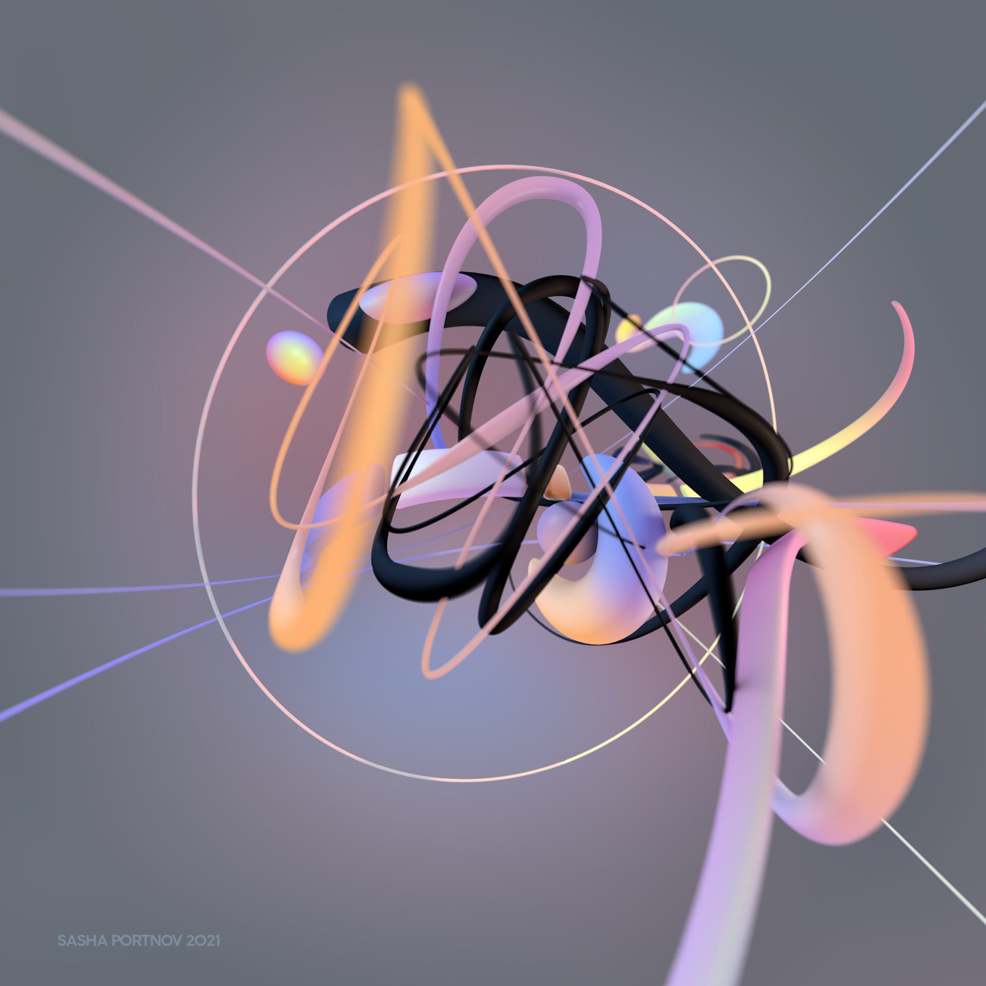 Artist - Sasha Portnov  Art work series: Slow and liquid glare.