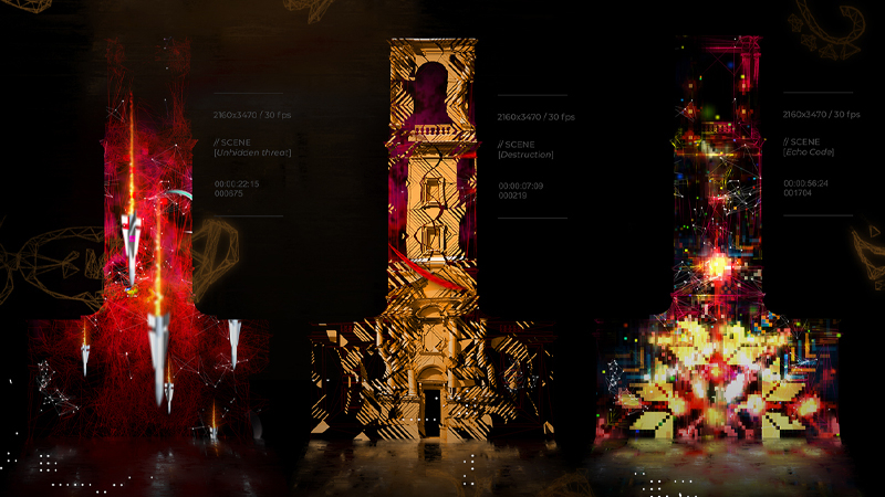 Projection Mapping "Frontline" for Bella Skyway Festival of Lights