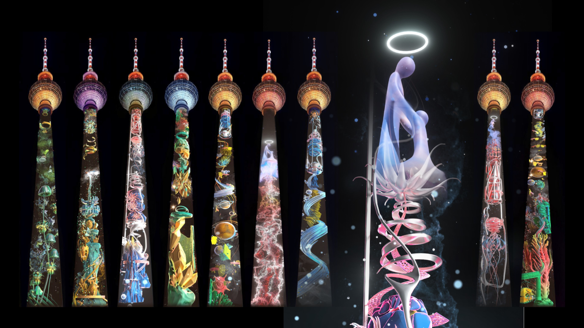 【Fullvideo】Mapping on Berlin TV Tower for Berlin Light Festival