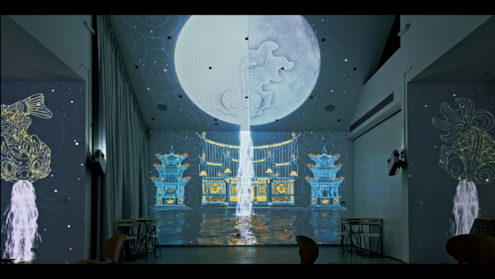 滴水兽光影作品 消费空间展示效果