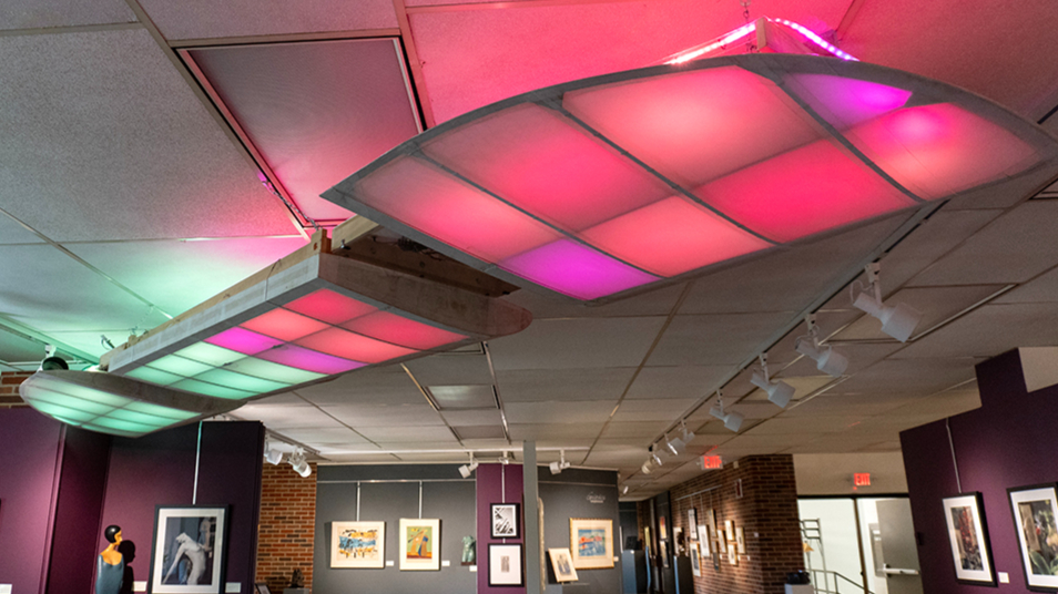 "The Imagination Machine: V2", A Winged Motion-sensitive Light Sculpture