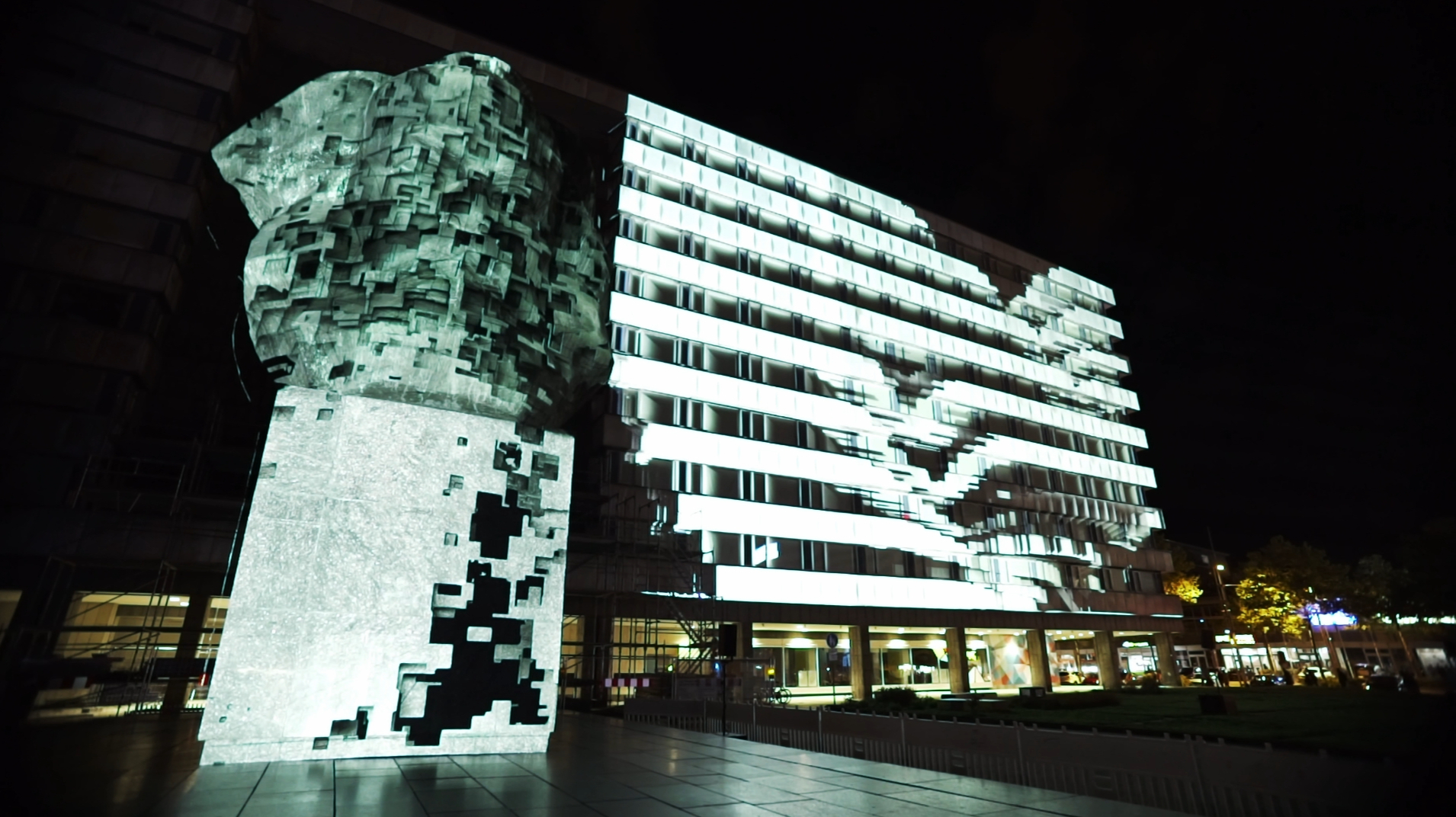 KONTEXT³ - projection mapping Chemnitz 2023 