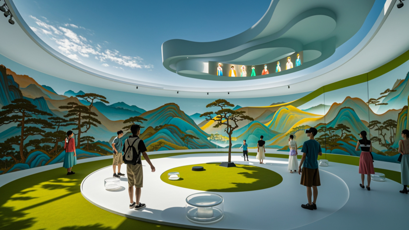 "All Things Symbiosis" New Chinese Fashion AIGC Exhibition Hall Design