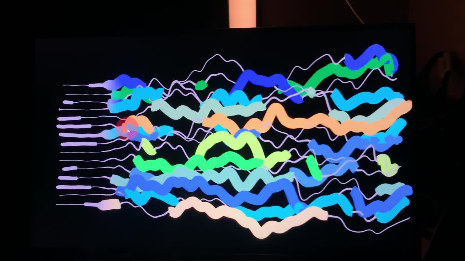 [TouchDesigner]创意线条交互