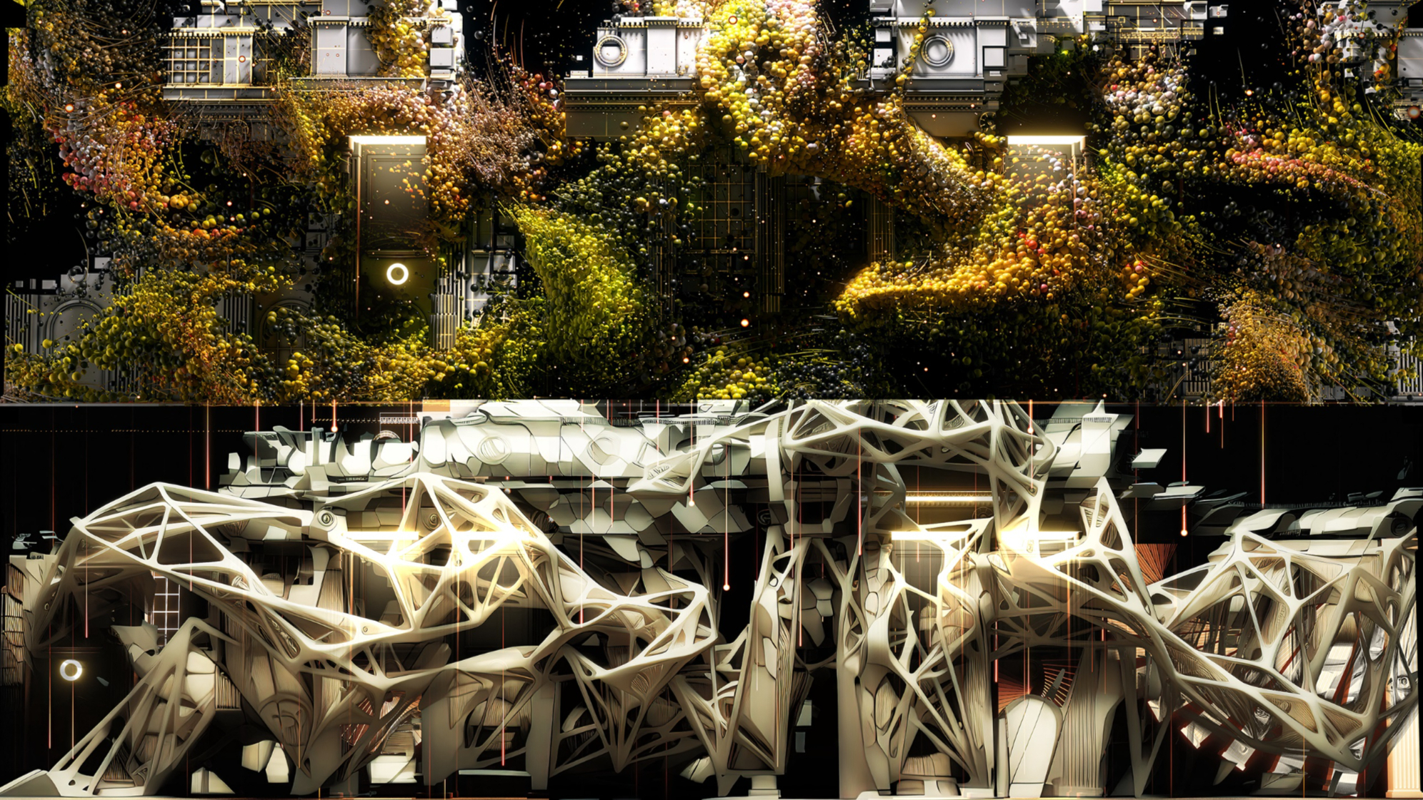 Antaless Visual Design Video Projection Mapping "SLACK SPACE"
