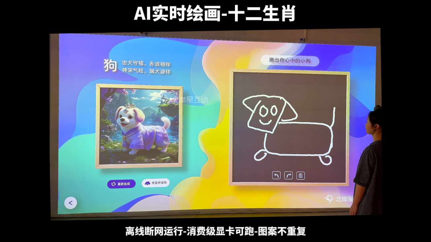 AI隔空交互·实时绘生肖｜十二生肖互动艺术