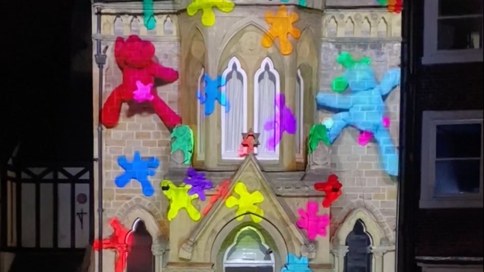 Colourful Chaos at Lumiere light festival
