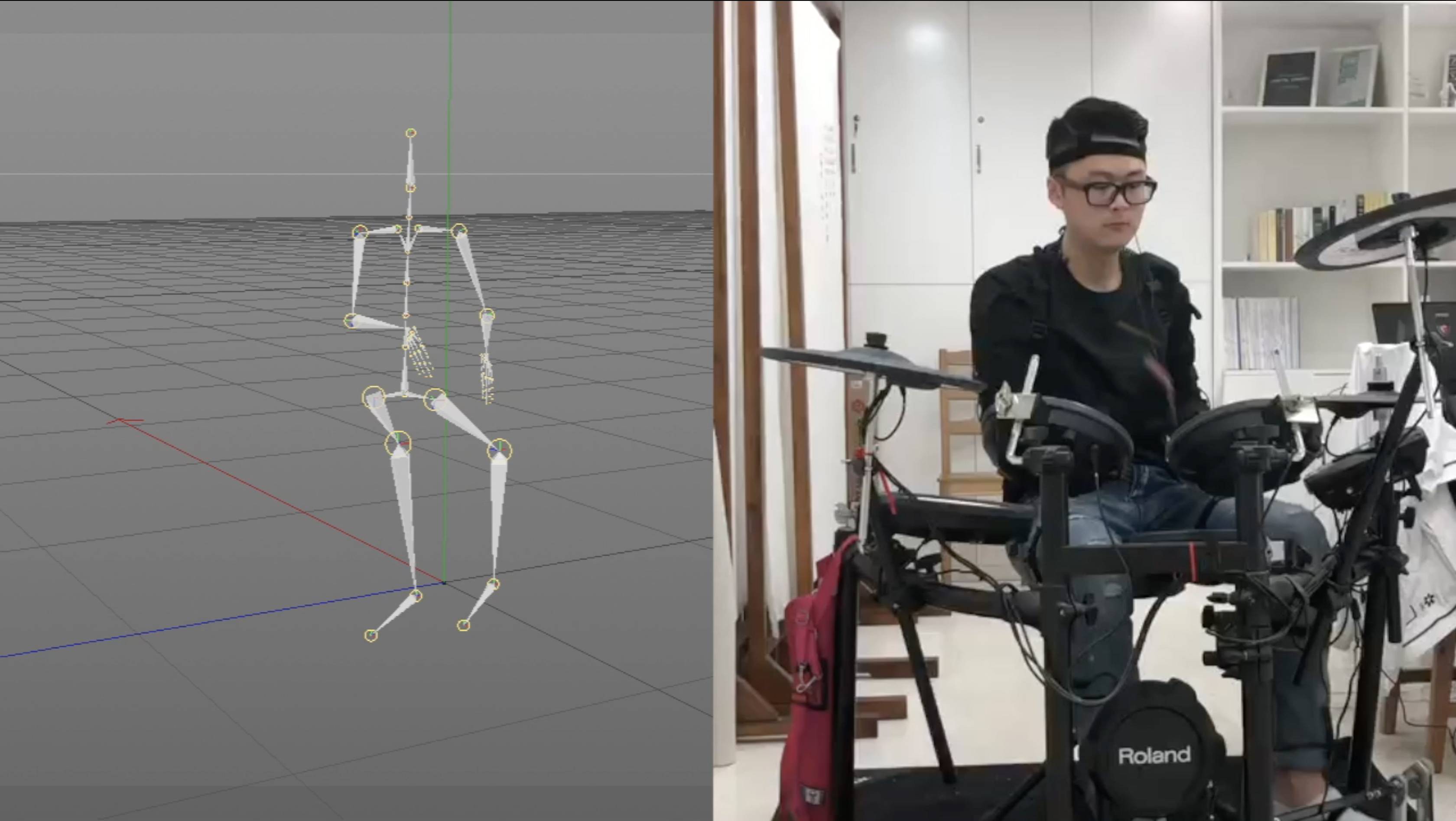 《drum side》基于打击乐演奏及动作捕捉的三维动画(3d animation